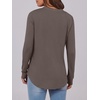 image:imageANRABESS Womens Fall Shirts Long Sleeve Henley Top Dressy Casual BlouseBrown