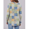 image:imageANRABESS Womens Fall Shirts Long Sleeve Henley Top Dressy Casual BlouseDeep Plaid  Blue
