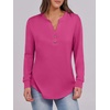 image:imageANRABESS Womens Fall Shirts Long Sleeve Henley Top Dressy Casual BlouseHot Pink