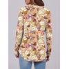 image:imageANRABESS Womens Fall Shirts Long Sleeve Henley Top Dressy Casual BlouseKhaki Beige Floral