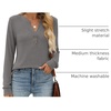 image:imageANRABESS Womens Fall Shirts Long Sleeve Henley Top Dressy Casual BlouseLight Taupe