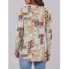 image:imageANRABESS Womens Fall Shirts Long Sleeve Henley Top Dressy Casual BlouseMix Color Block