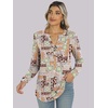 image:imageANRABESS Womens Fall Shirts Long Sleeve Henley Top Dressy Casual BlouseMix Color Block