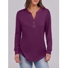 image:imageANRABESS Womens Fall Shirts Long Sleeve Henley Top Dressy Casual BlousePurple