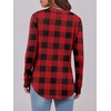 image:imageANRABESS Womens Fall Shirts Long Sleeve Henley Top Dressy Casual BlouseRed Black Plaid