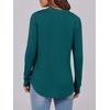 image:imageANRABESS Womens Fall Shirts Long Sleeve Henley Top Dressy Casual BlouseTeal