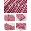 image:imageANRABESS Womens Gingham Pajama Set 2 Piece Striped LoungewearRed White Plaid