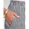 image:imageANRABESS Womens Gingham Striped Boxer ShortsBlack White Stripe