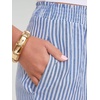 image:imageANRABESS Womens Gingham Striped Boxer ShortsBlue White Stripe