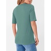 image:imageANRABESS Womens Half Sleeve Tops Crewneck Shirts Basic Fit Work TeeGray Green