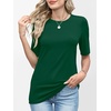 image:imageANRABESS Womens Half Sleeve Tops Crewneck Shirts Basic Fit Work TeeGreen