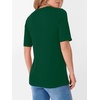 image:imageANRABESS Womens Half Sleeve Tops Crewneck Shirts Basic Fit Work TeeGreen