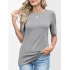 image:imageANRABESS Womens Half Sleeve Tops Crewneck Shirts Basic Fit Work TeeGrey