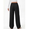 image:imageANRABESS Womens High Waisted Wide Leg Corduroy Casual PantsBlack