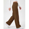 image:imageANRABESS Womens High Waisted Wide Leg Corduroy Casual PantsBrown