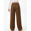 image:imageANRABESS Womens High Waisted Wide Leg Corduroy Casual PantsBrown