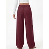 image:imageANRABESS Womens High Waisted Wide Leg Corduroy Casual PantsBurgundy