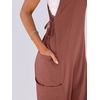 image:imageANRABESS Womens Jumpsuits Summer Scoop Neck Sleeveless Loose Fit OverallsCaramel