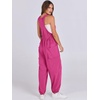 image:imageANRABESS Womens Jumpsuits Summer Scoop Neck Sleeveless Loose Fit OverallsHot Pink