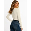 image:imageANRABESS Womens Long Sleeve Shirts Thermal V Neck TopsBeige