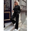 image:imageANRABESS Womens Lounge Sets 2 Piece Velour Sweatsuit TracksuitBlack
