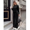 image:imageANRABESS Womens Lounge Sets 2 Piece Velour Sweatsuit TracksuitBlack