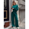 image:imageANRABESS Womens Lounge Sets 2 Piece Velour Sweatsuit TracksuitDeep Teal