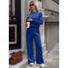 image:imageANRABESS Womens Lounge Sets 2 Piece Velour Sweatsuit TracksuitNavy Blue