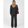 image:imageANRABESS Womens Lounge Sets Waffle Fall 2 Piece Travel OutfitsBlack