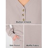 image:imageANRABESS Womens Lounge Sets Waffle Fall 2 Piece Travel OutfitsGrey Taupe