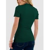 image:imageANRABESS Womens Mock Neck Tops Short Sleeve Fitted Summer Casual T ShirtsDeep Green