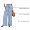 image:imageANRABESS Womens Palazzo Wide Leg High Waisted Flowy Lounge Work PantsBlue