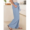 image:imageANRABESS Womens Palazzo Wide Leg High Waisted Flowy Lounge Work PantsBlue