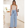 image:imageANRABESS Womens Palazzo Wide Leg High Waisted Flowy Lounge Work PantsBlue