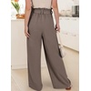 image:imageANRABESS Womens Palazzo Wide Leg High Waisted Flowy Lounge Work PantsCoffee