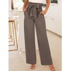 image:imageANRABESS Womens Palazzo Wide Leg High Waisted Flowy Lounge Work PantsCoffee