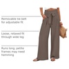 image:imageANRABESS Womens Palazzo Wide Leg High Waisted Flowy Lounge Work PantsCoffee