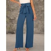 image:imageANRABESS Womens Palazzo Wide Leg High Waisted Flowy Lounge Work PantsDeep Bule