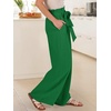 image:imageANRABESS Womens Palazzo Wide Leg High Waisted Flowy Lounge Work PantsGreen