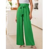 image:imageANRABESS Womens Palazzo Wide Leg High Waisted Flowy Lounge Work PantsGreen