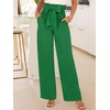 image:imageANRABESS Womens Palazzo Wide Leg High Waisted Flowy Lounge Work PantsGreen