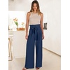 image:imageANRABESS Womens Palazzo Wide Leg High Waisted Flowy Lounge Work PantsNavy Blue