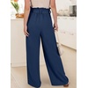 image:imageANRABESS Womens Palazzo Wide Leg High Waisted Flowy Lounge Work PantsNavy Blue