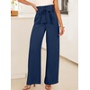 image:imageANRABESS Womens Palazzo Wide Leg High Waisted Flowy Lounge Work PantsNavy Blue
