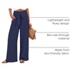 image:imageANRABESS Womens Palazzo Wide Leg High Waisted Flowy Lounge Work PantsNavy Blue