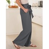 image:imageANRABESS Womens Palazzo Wide Leg High Waisted Flowy Lounge Work PantsSmoky Grey