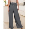 image:imageANRABESS Womens Palazzo Wide Leg High Waisted Flowy Lounge Work PantsSmoky Grey