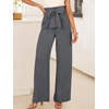 image:imageANRABESS Womens Palazzo Wide Leg High Waisted Flowy Lounge Work PantsSmoky Grey