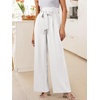 image:imageANRABESS Womens Palazzo Wide Leg High Waisted Flowy Lounge Work PantsWhite