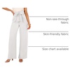 image:imageANRABESS Womens Palazzo Wide Leg High Waisted Flowy Lounge Work PantsWhite